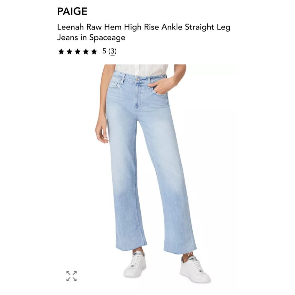 Paige Leenah Ankle Jeans Women’s 29 Straight Leg Spaceage Mid-Rise Denim